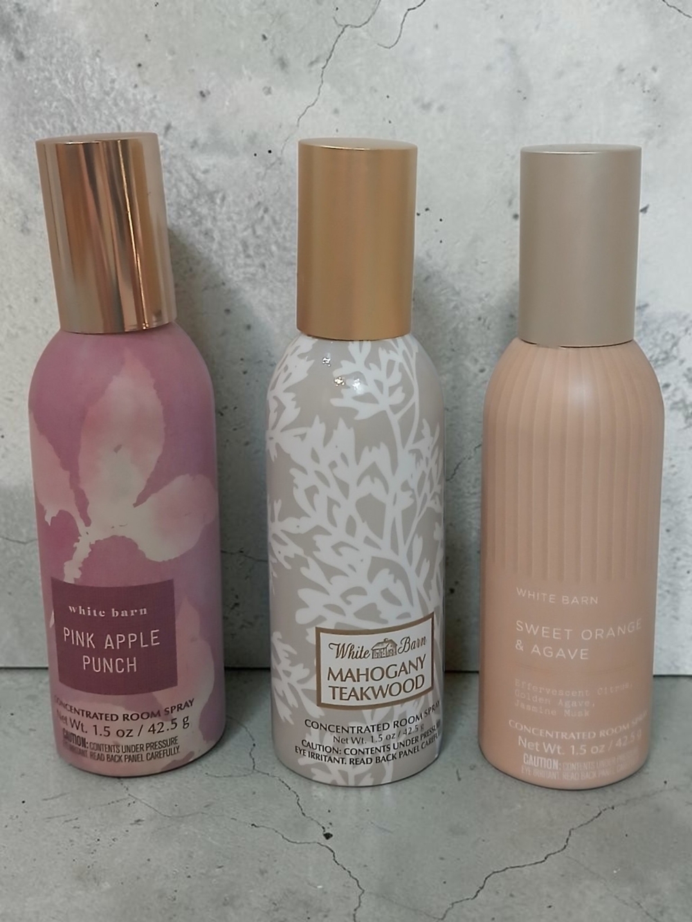 White Barn Pink Apple Punch, Mahogany Teakwood & Sweet Orange & Agave Trio